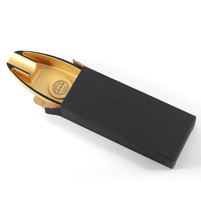 Cinzeiro de charuto portátil leve bandeja de cinzas com 2 slots para fumar charuto acessórios decoração de mesa presente masculino