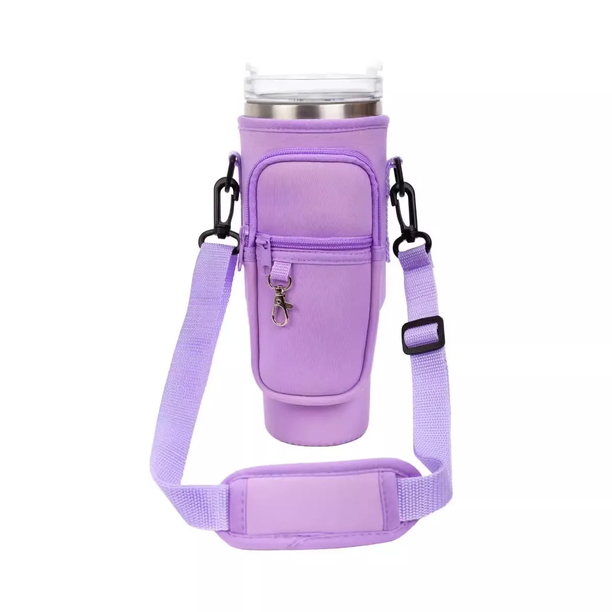 40oz Neoprene Water Bottle Carrier Bag protecting case For Stanley Quencher Cup Sleeve with Adjustable Shoulder Strap Pouch