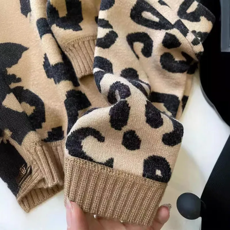 UNITIM 2026 Herbst Winter Kinder Baby Jungen Strickwaren Kinder Jungen Leoparden-Pullover Mäntel Retro 2-10 Jahre Kleinkind Säugling Jungen Strickjacke – Detail 4