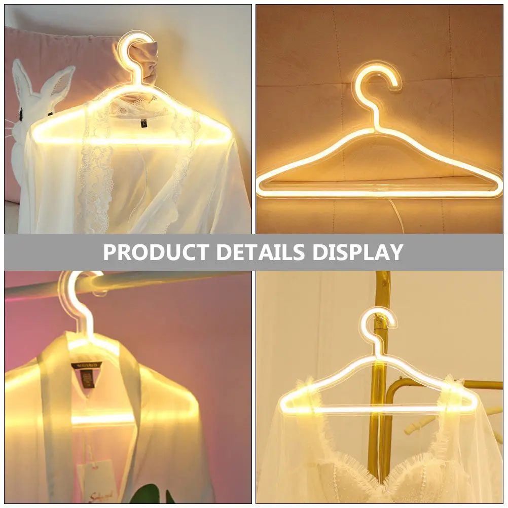 

1pcs Hanger Shaped Neon Light Creative Led Decorative Lamp For Home Wedding Party Photography Background Colorful Lighting