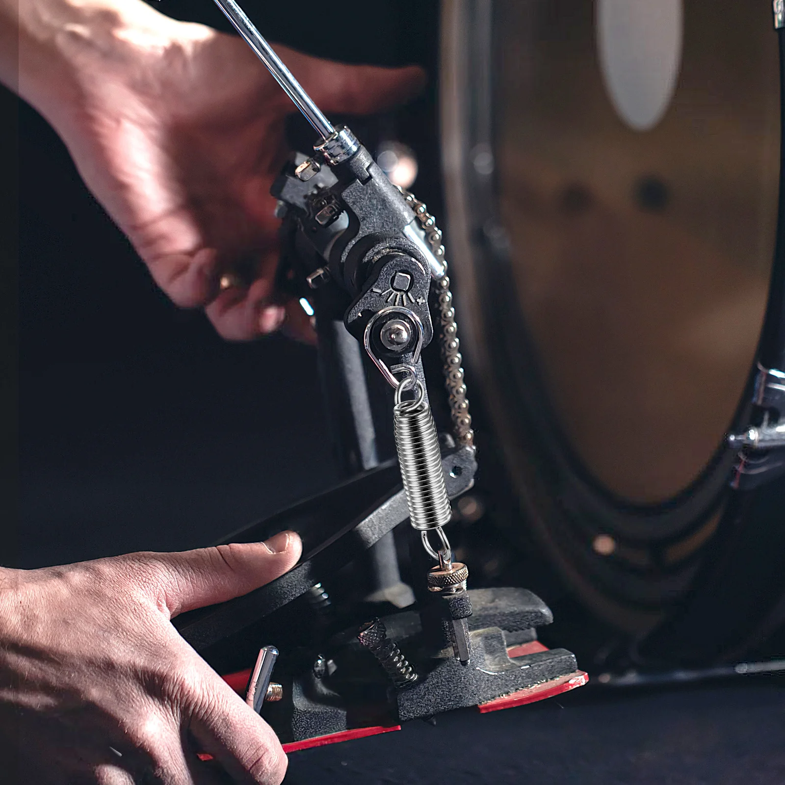 

2 Pcs Bass Drum Replacement Springs Base Pedal Kick Silver Parts Foot Accessories