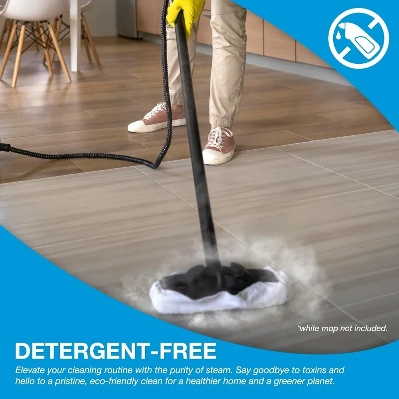 Rollibot Multipurpose Steam Cleaner with 18 Accessiores, Portable Steamer, Car Chemical-Free Cleaning and Wallpaper Removal