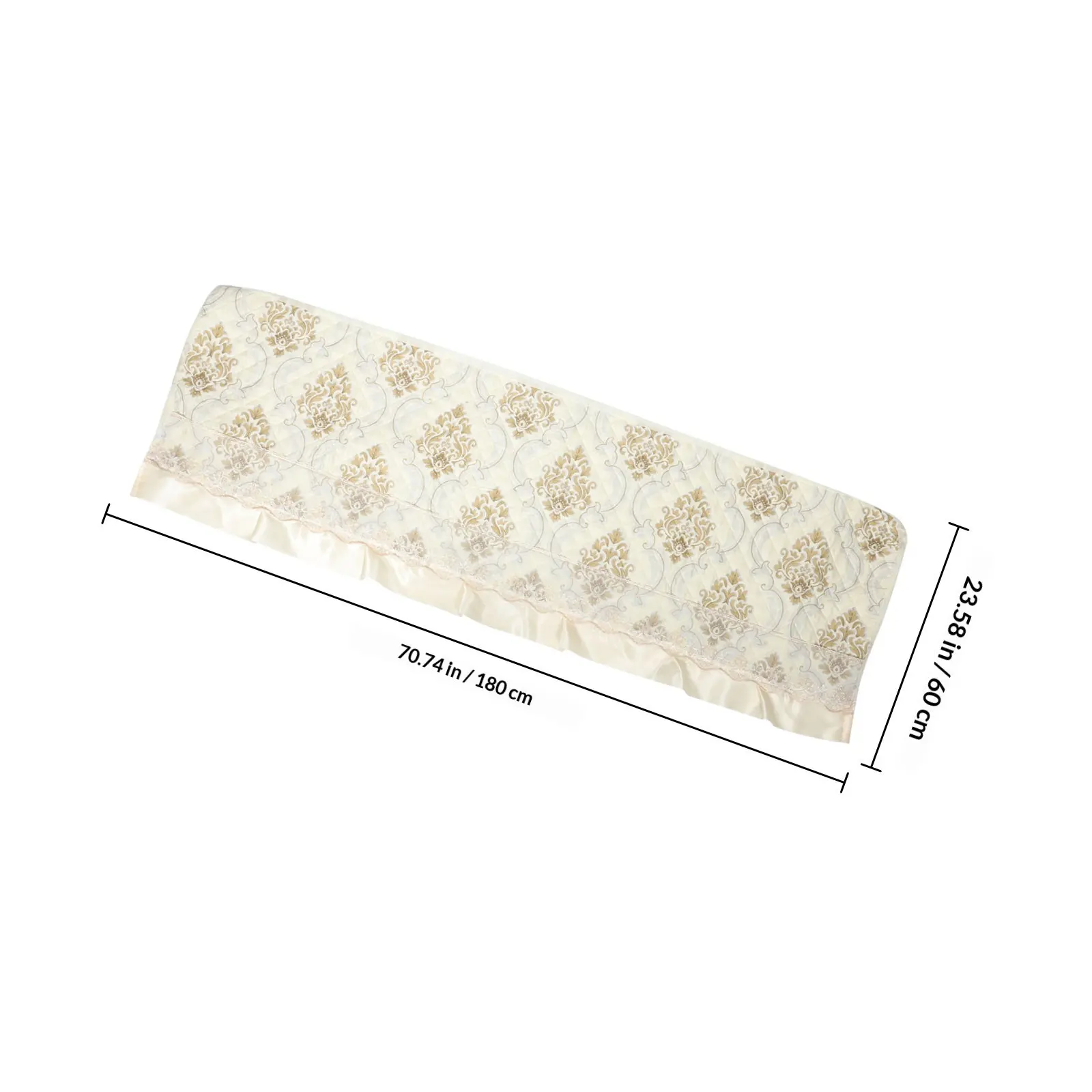 Quilted Thickened Headboard Cover Soft Padded Elastic Protector Slipcover for Upholstered 1.8m Bed Stretch Bedroom Furniture