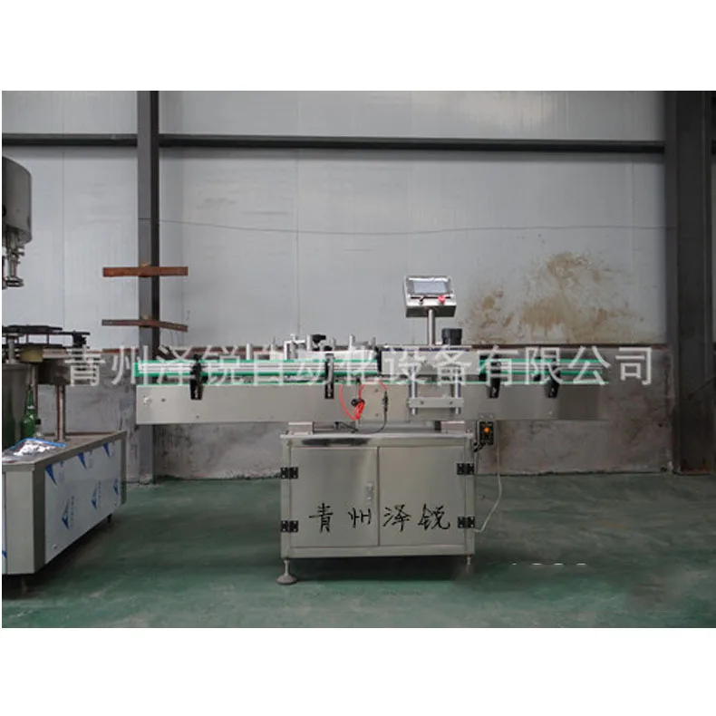 توريد آلة وضع العلامات الأوتوماتيكية لزيت الطعام Baijiu للنبيذ ذاتية اللصق، آلة وضع العلامات الأوتوماتيكية على الوجهين