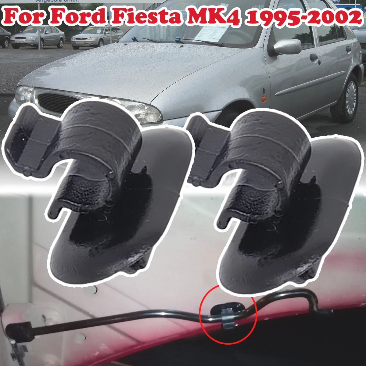

Retainer Hood Bonnet Rod Support Prop Plastic Clips Clamp Holder 792834 For Ford Fiesta MK4 1995 1996 1997 1998 1999 2000 - 2002