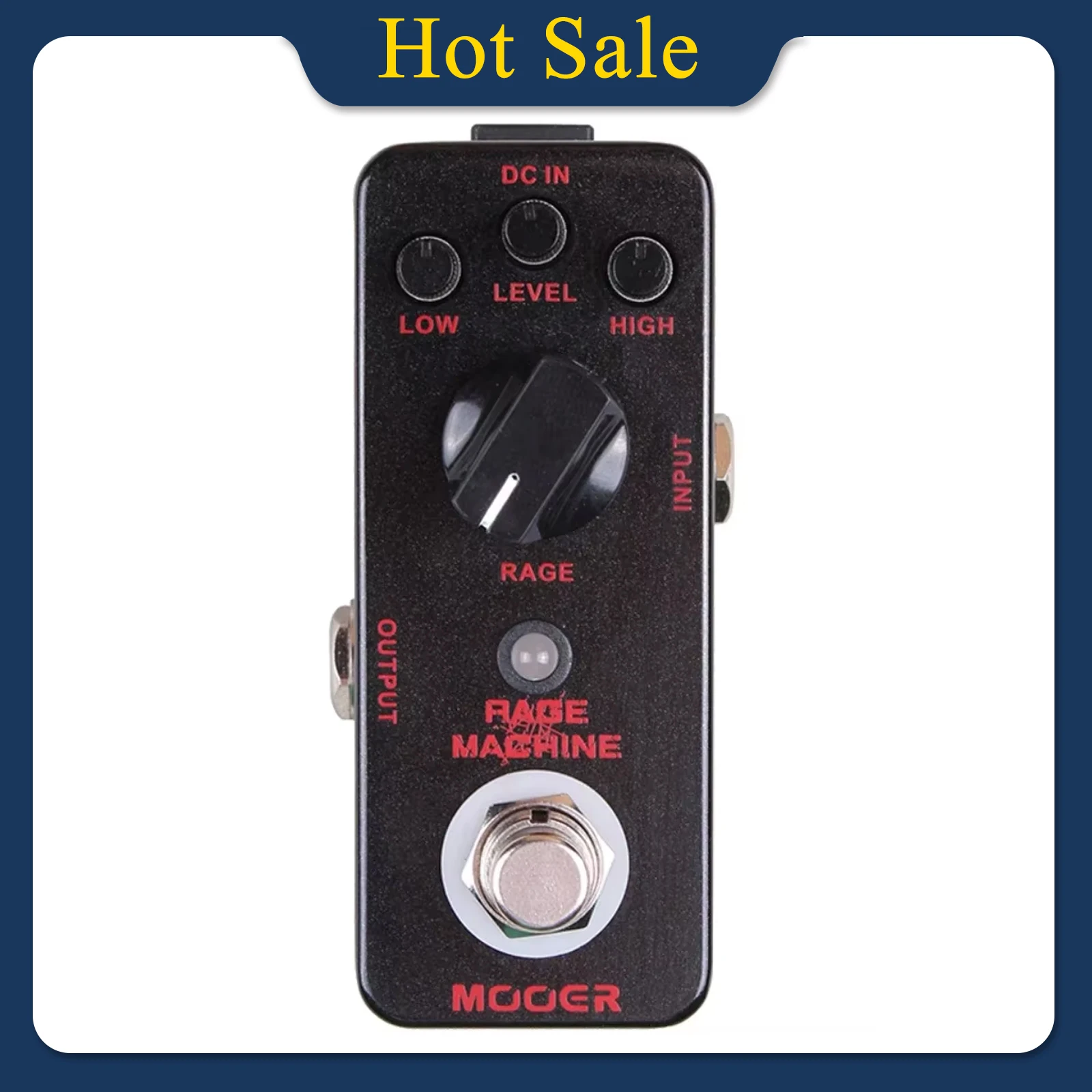 MOOER Rage Machine Guitarra Effect Pedal Heavy Metal Distortion Effect Overdrive True Bypass Pedal Electric Guitar Accessories
