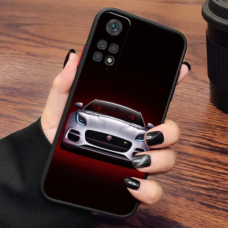 J-Jaguar Car Cool Popular Art For Xiaomi Redmi Note 13R 13 12 12S 11 12T 11S 11E 11T 10 Pro Plus Frosted Translucent Phone Case