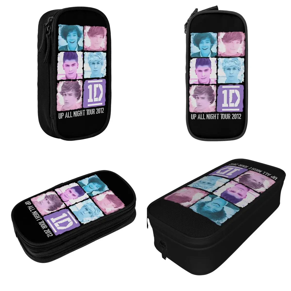 1D One Music Directions Pencil Case Creative  Band Pen Holder Bags Girl Boy Big Capacity Office Zipper Pencilcases