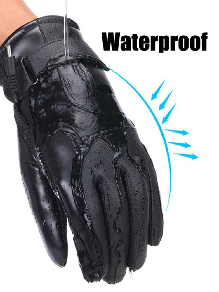 

USB Winter Electric Warming Gloves Soft Thermal Heated Gloves Hand Warmers Winter Outdoor Warm Gloves for Fishing Riding Cycling