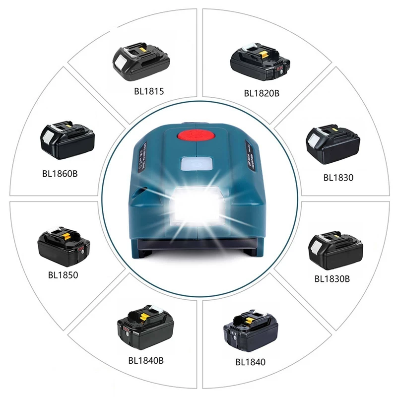 Power Inverter ABS 120W For 18V Battery, DC 20V To AC 110V USB Charger Adapter With US Plug