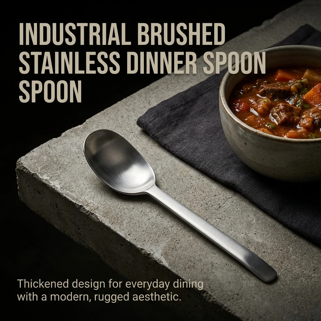 

Stainless Steel Cutlery Industrial Sandblasted Finish Knife Fork/Spoon For Home Travel Picnic