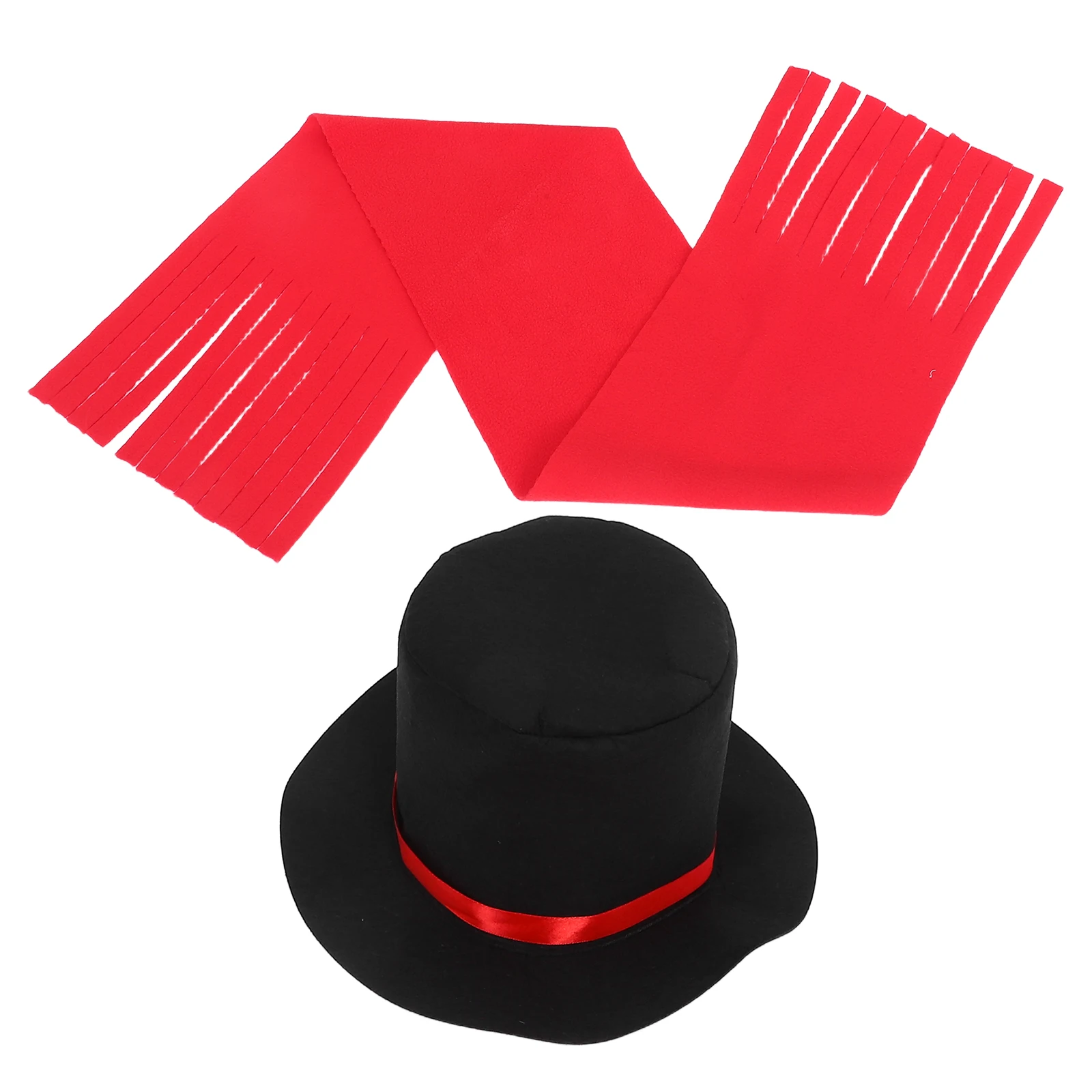 Kit de vestir de muñeco de nieve, gorro de Navidad, bufanda, vacaciones de invierno, traje de Cosplay, accesorio de disfraz, vestido elegante de muñeco de nieve, 2 uds.