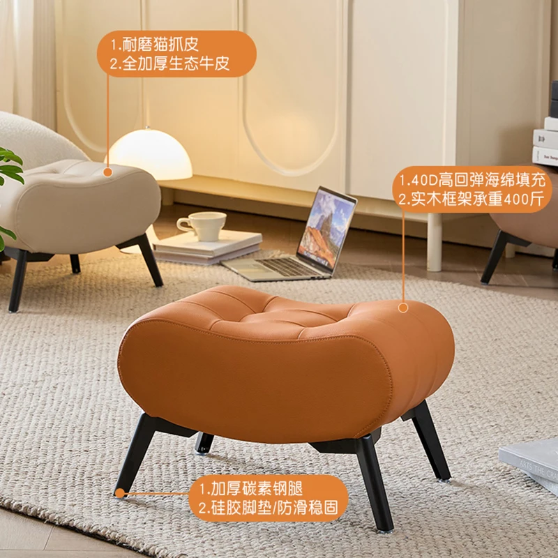 

Кожаный табурет, элитное ощущение, пирс для ног в гостиной, легкий роскошный журнальный столик, обувь Чан