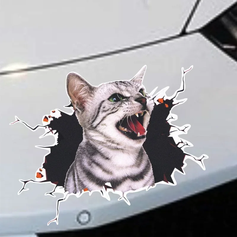 3D Simulation of Cute Cats Peeking Peering Car Sticker Creative Funny Vinyl Decal Decoration Accessories Waterproof Car Sticker view 3