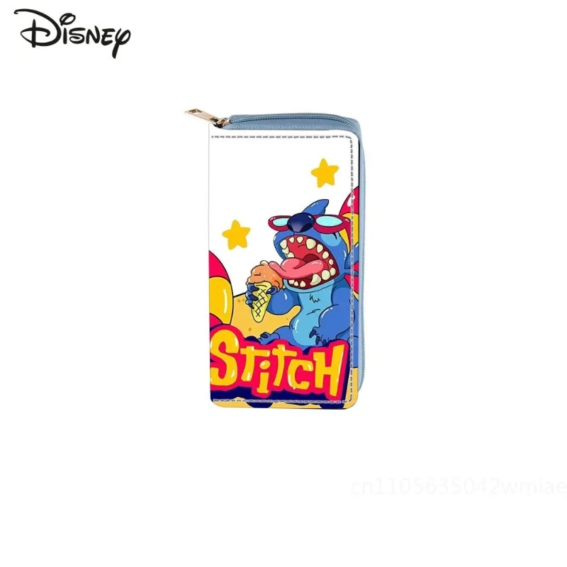 Stitch 2025 New Long Wallet Fashionable and High-quality PU Women's Multifunctional Card Bag Cartoon Versatile Women's Wallet