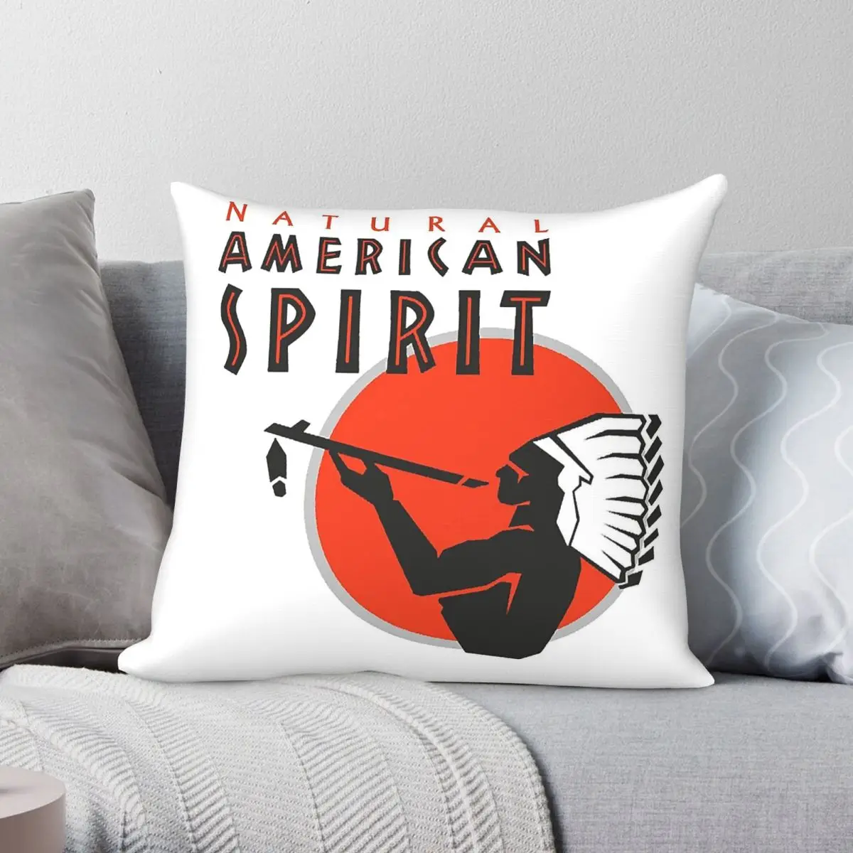 Natural American Spirits Cigarettes Square Pillowcase Polyester Linen Velvet Printed Zip Decorative Throw Pillow Case Car Case