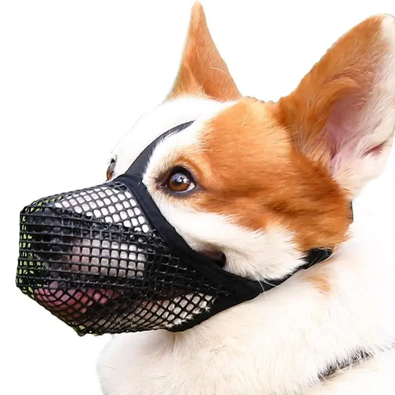 Dog Muzzle Basket Soft for Small Medium Large Size Breed Anti Biting Licking Chewing Adjustable Mesh Dog Accessories For Breath