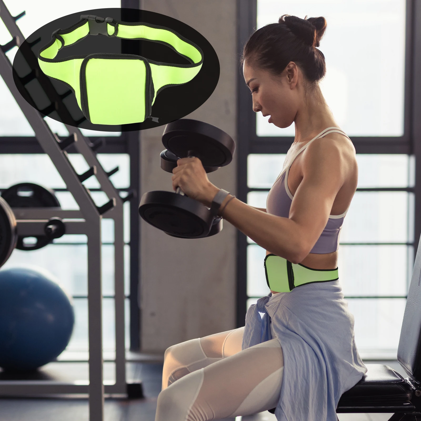 

Mic Belt Pack Adjustable Microphone Carrier for Fitness Instructors Teachers Guide Yoga Workouts Outdoor Activities Storage