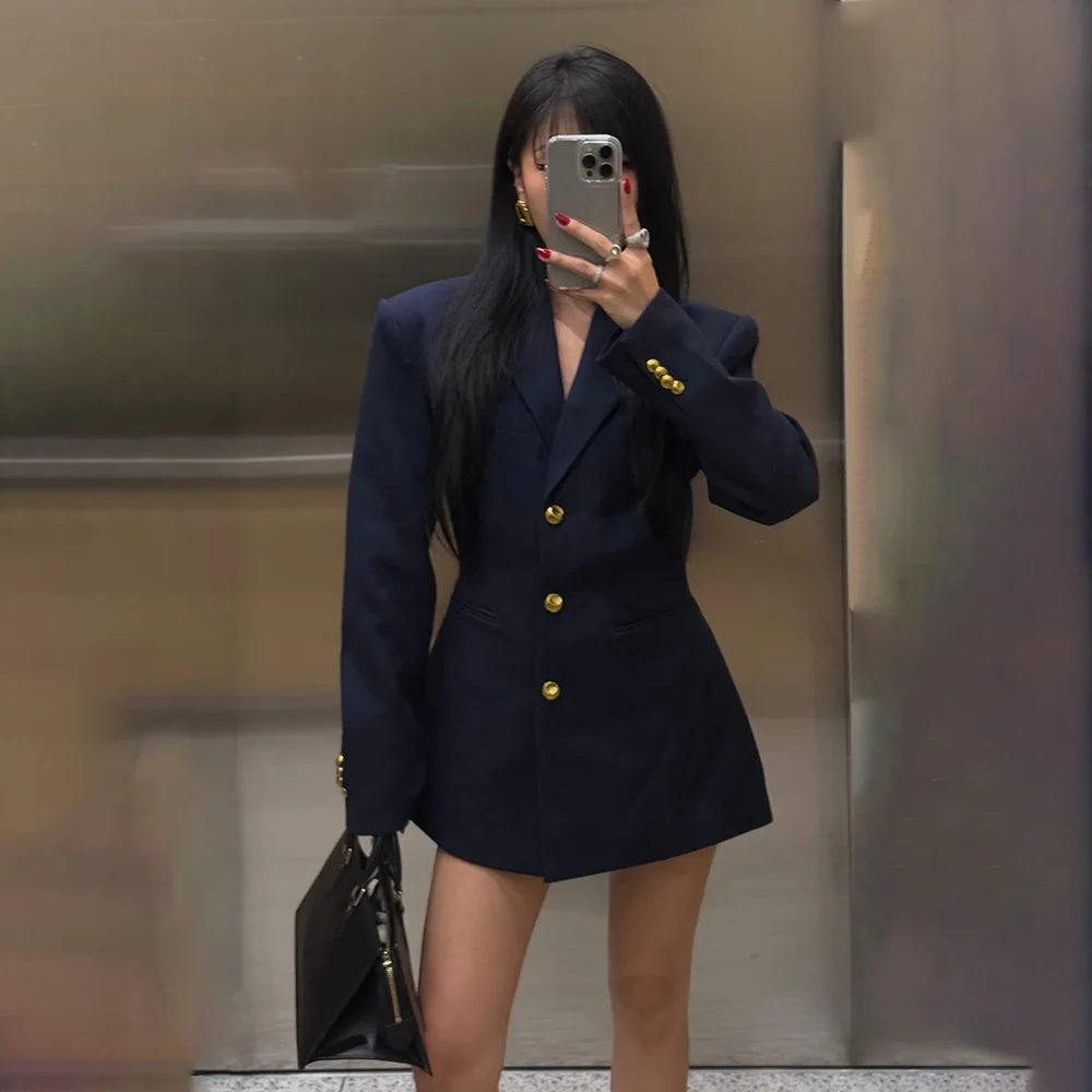 

Умное повседневное модное женское пальто, цельная стильная куртка для социальных вечеринок, бутик, высококачественный пиджак Trajes De Mujer Elegante