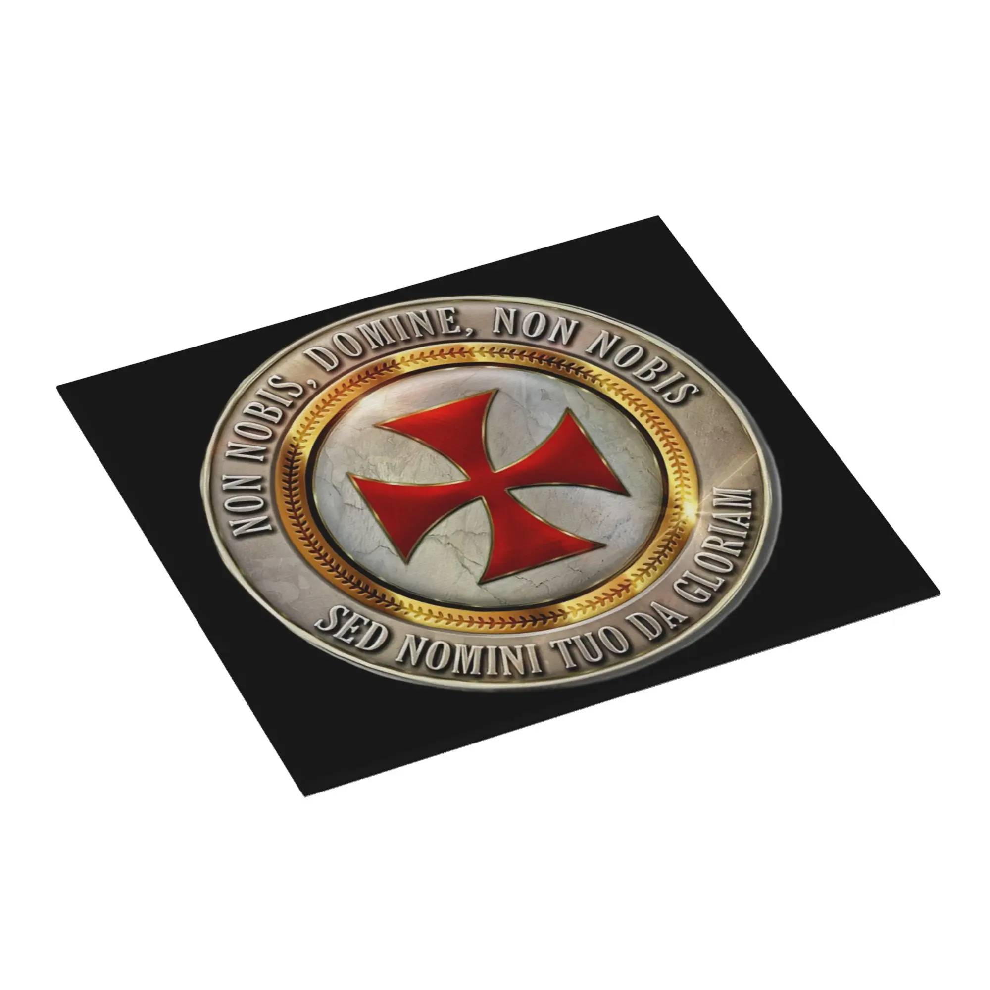 Medieval Symbol Templar Cross Drying Mat For Kitchen Waterproof Knights Templar Masonic Bathroom Countertop Protector Mat
