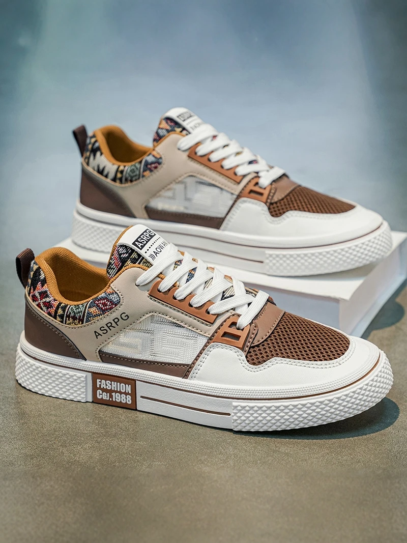 

Men's Low-Top Sports Shoes Summer Breathable Casual Outdoor Running Mesh Upper Versatile Youth Fashion Korean Style Flat Shoes