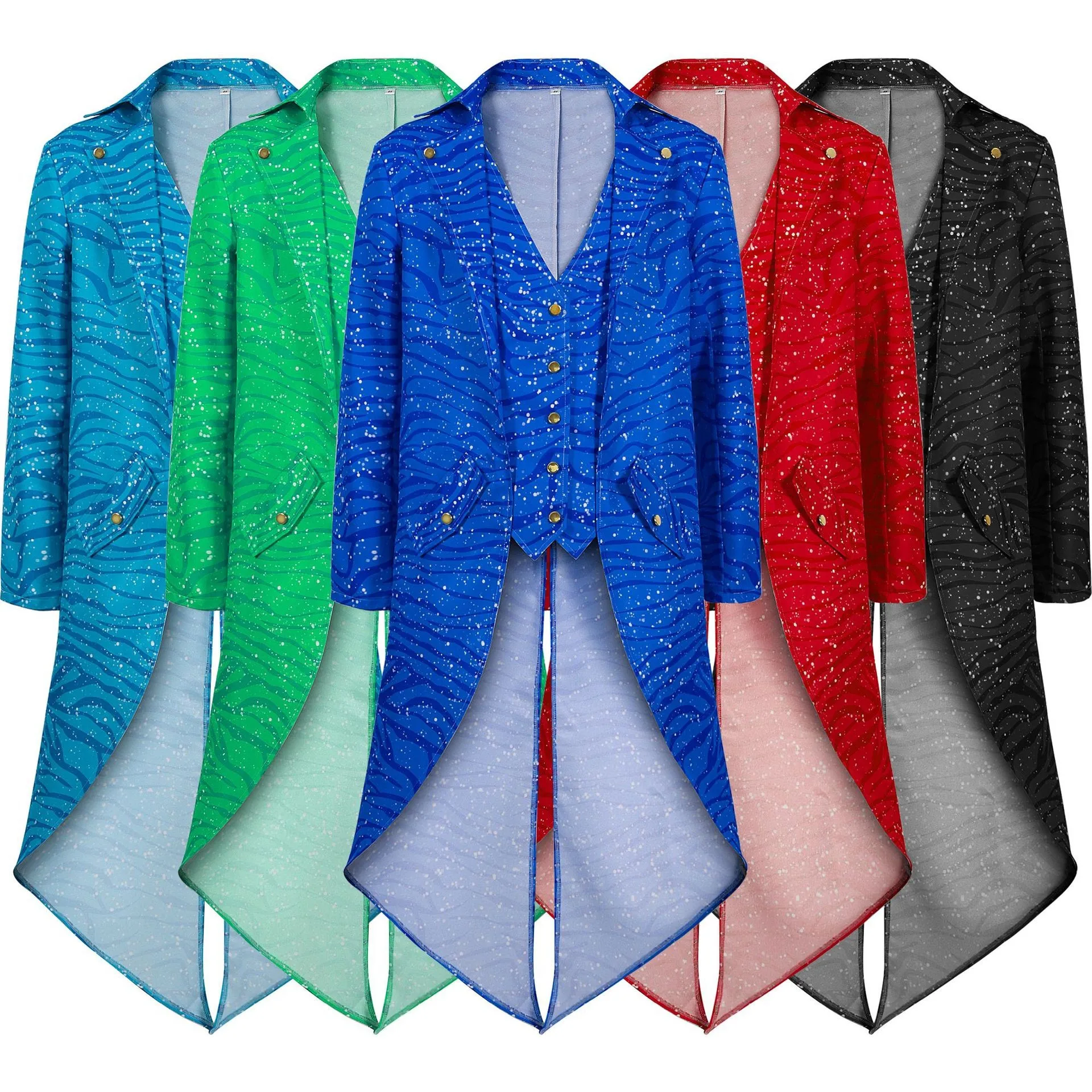

Halloween Avatar Cosplay Costume 3D Digital Print Tailcoat Steam Punk Jacket Stage Wear Women's Fashion Polyester Fiber