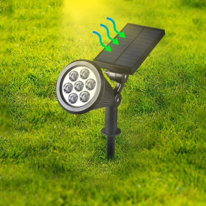 Outdoor Solar Spotlights Ground-plugged Lawn Lamp LED 4/7Bulbs IP65 Waterproof Garden Stone Decorative Lamp Tree-expanding Light