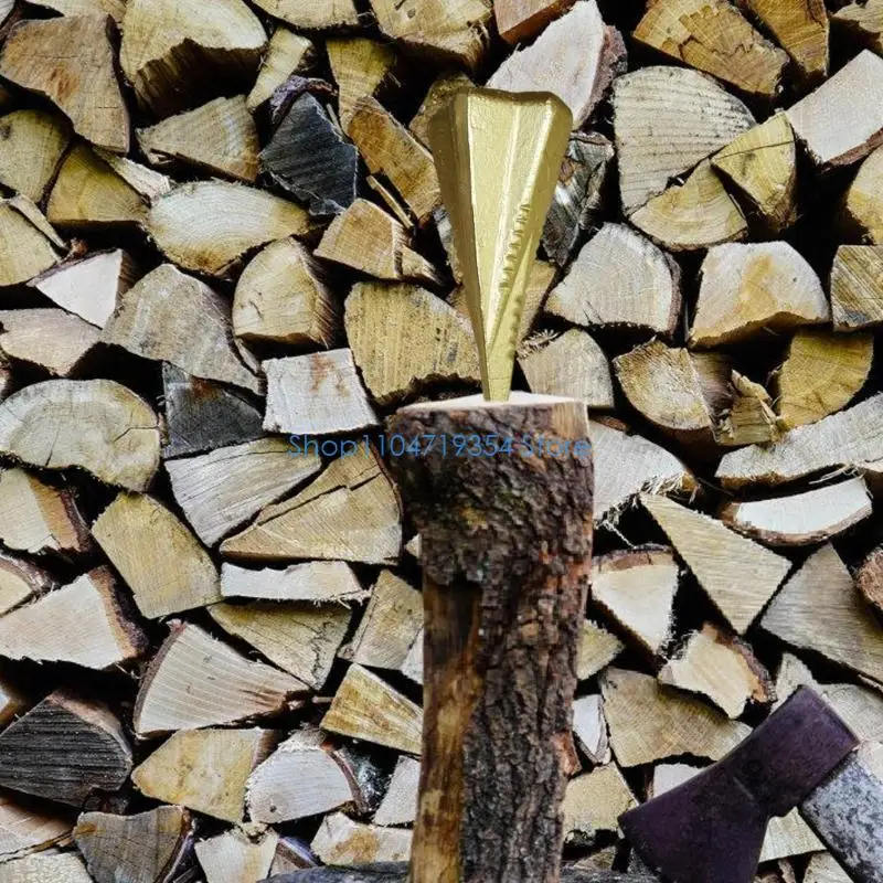 0XLD Multipurpose 4-Way Splitting Wedges Steel Construction For Camping And Gardening