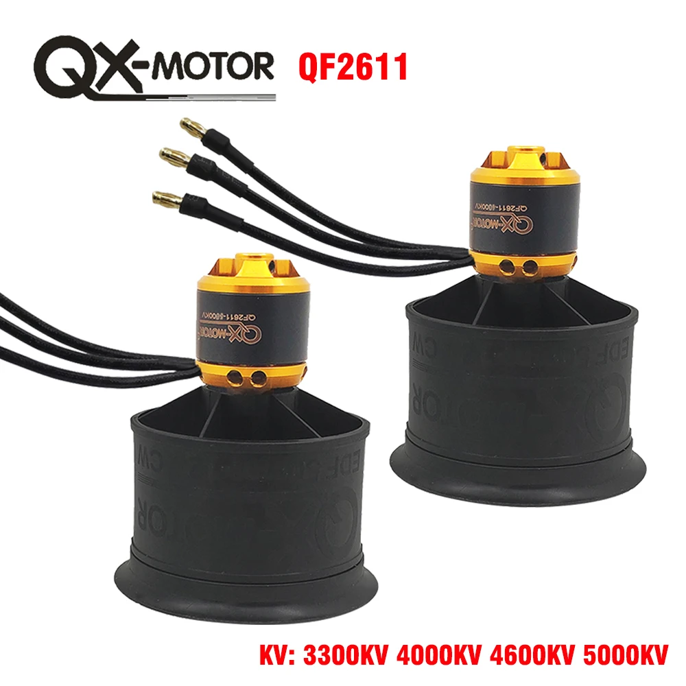 

QX-MOTOR 50 мм EDF Ducted fan 12 blades CW CCW QF2611 3300/4000/5000KV бесщеточный двигатель для FMS freewing RC toy