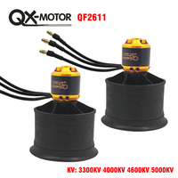 QX-MOTOR 50mm EDF Ducted fan 12 blades CW CCW QF2611 3300/4000/4600/5000KV Brushless motor For FMS freewing RC toy