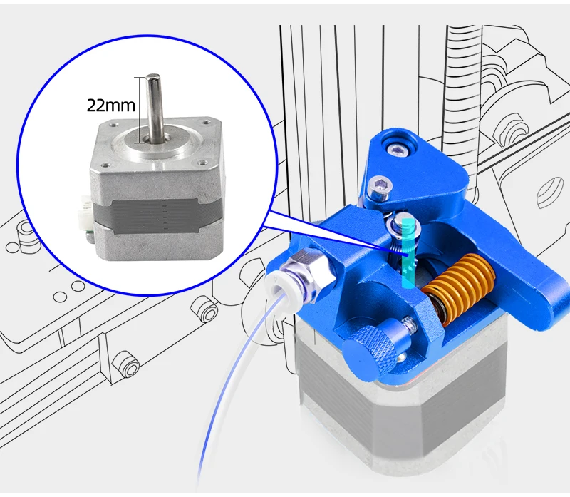 Neuester CR10 PRO Dual Gear Ganzmetall-Extruder, einstellbare Extrusionsfederkompression für Ender 3 5, CR10S PRO 3D-Druckerteile – Detail 4