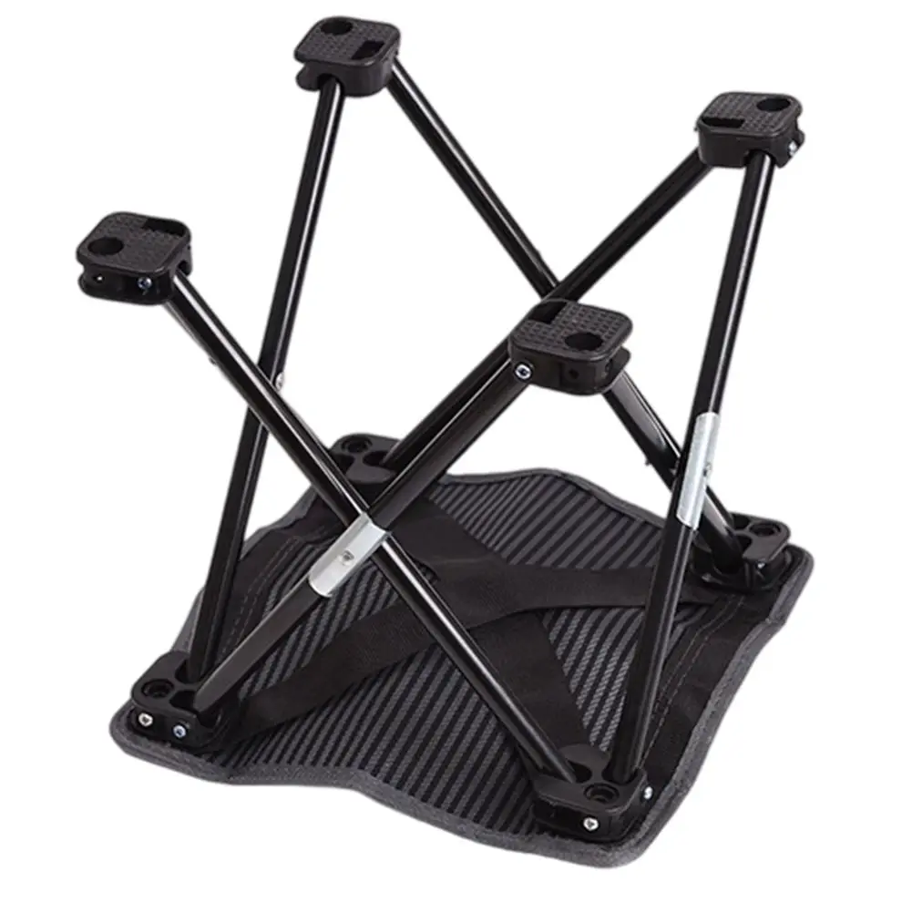 

Portable Collapsible Camping Stool Outdoor Folding Seat Slacker Chair For Travel X-Shaped Reinforced Easy Carry