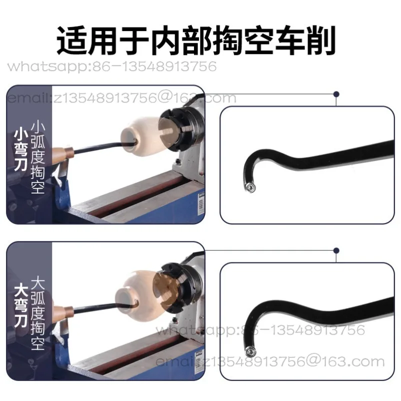Woodworking turning tool Disposable hollowing knife Handheld lathe Wooden rotary turning tool Square rod Alloy blade