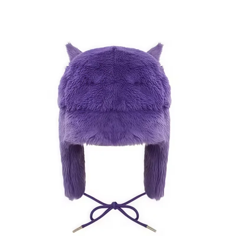 Poke Mon Gengar Pok É Mon Ski Windbreak Hats Cartoon Winter Keep Warm Anime Cosplay Cap Outdoors By Bike Caps Festival Gifts view 6
