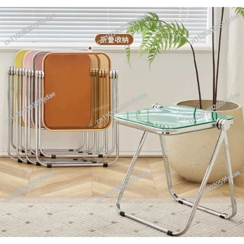 

Акриловый прозрачный складной приставной столик, минималистичный утолщенный столик для дивана и балкона для домашнего использования