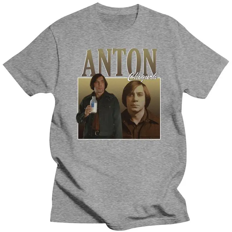 Anton Chigurh T Shirt No Country for Old Men Javier Bardem Movie Ethan Joel Coen Unisex T Shirts Vintage fashion cotton T-Shirt