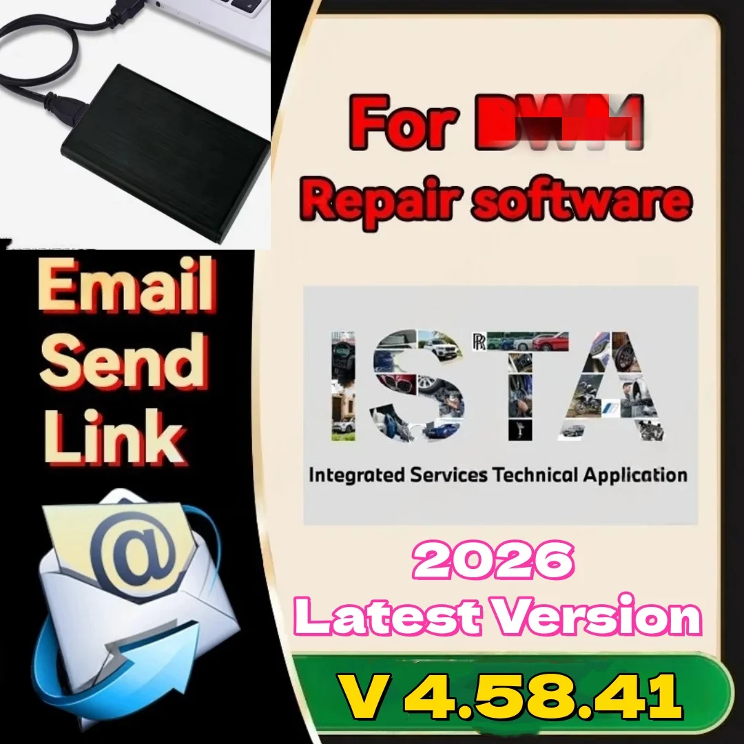 

New Version 2026 ista V4.58.41 diagnostic software Old vehicle K DCAN OBD2/new vehicle ESYS ENET Free to claim full PSdZData