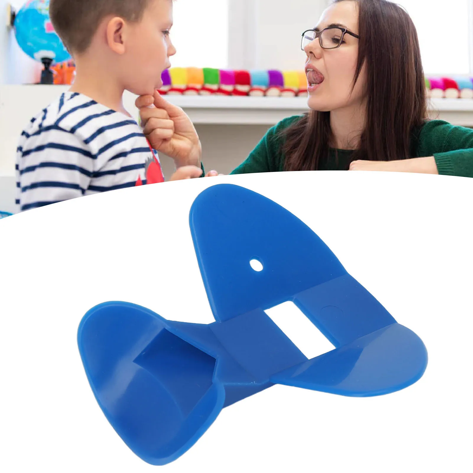 Childrens Nose Flute Mouth Muscle Trainer Flute Hygiene Dark Blue Tongue Nose Breathing Practice Whistle For Nose Throat Control