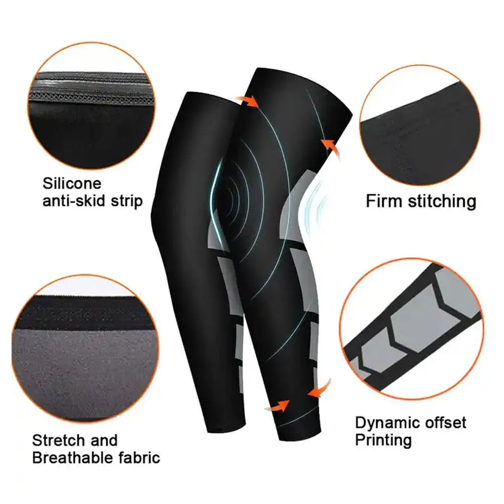 Sports Compression Leg Sleeves for Men Women Breathable Comfortable Outdoor Football Cycling Basketball Leg Protection Sleeve