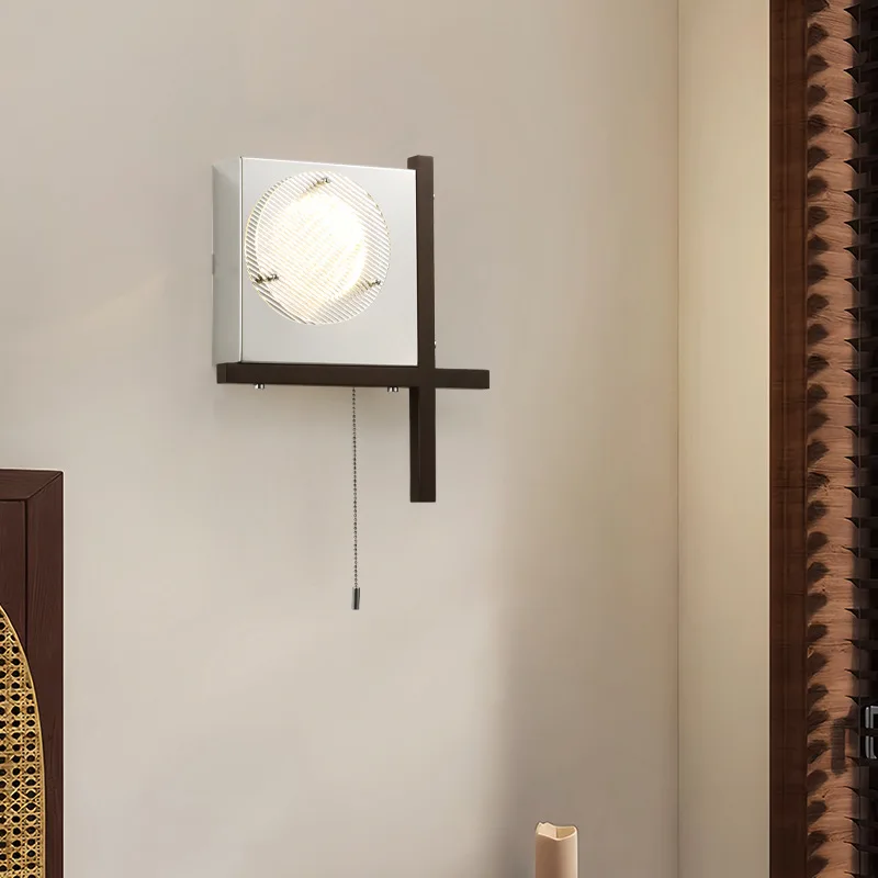 @Simple medieval style personalized wall lamp B & B coffee shop atmosphere lamp living room bedroom bedside three-dimensional