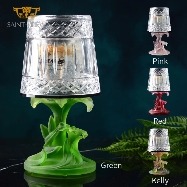

2023 New Hand Carving Crystal Glass Scented Candle Candlestick Holder Wedding Table Decorations Centerpieces