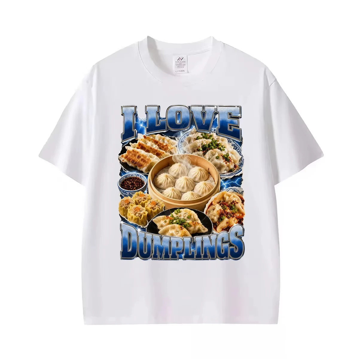 I Love Dumplings Funny Meme Graphics T Shirt Gift Men Women Fashion Aesthetic Oversized T-shirt Summer Tops 100% Cotton T Shirts