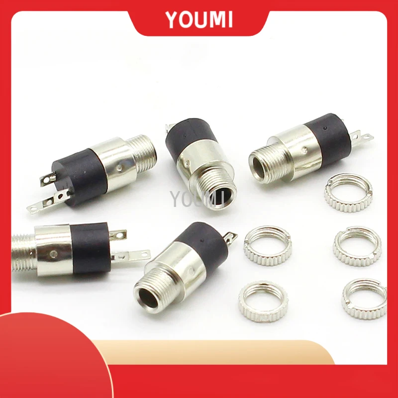 10PCS/LOT PJ392 3.5mm Stereo Female Sockect Jack with Screw 3.5 Audio Headphone Connector PJ-392