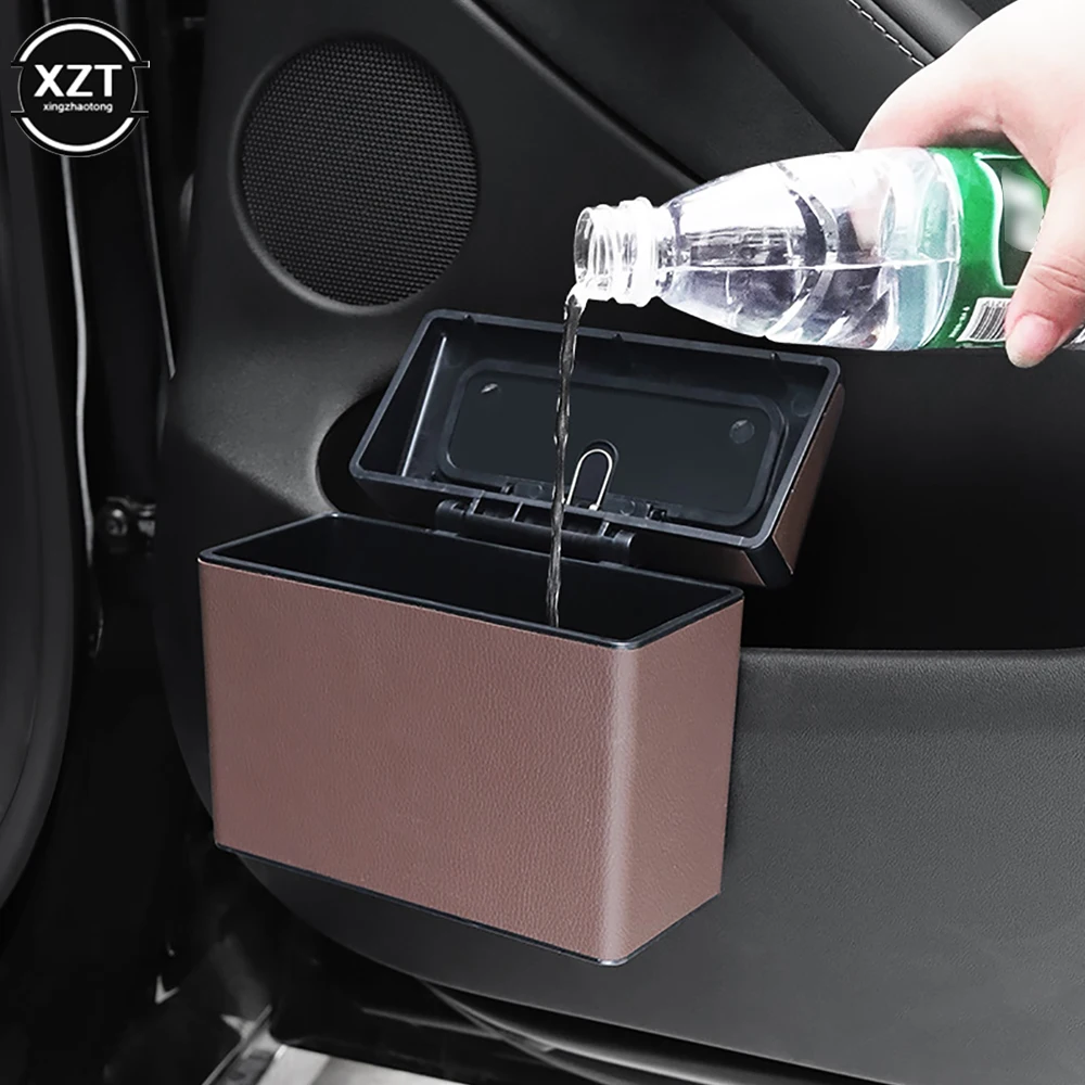 

New Car Suspended Trash Can Car Seat Back Trash Collector Foldable Dustproof Waterproof Storage Box Garbage Can Car Accessories