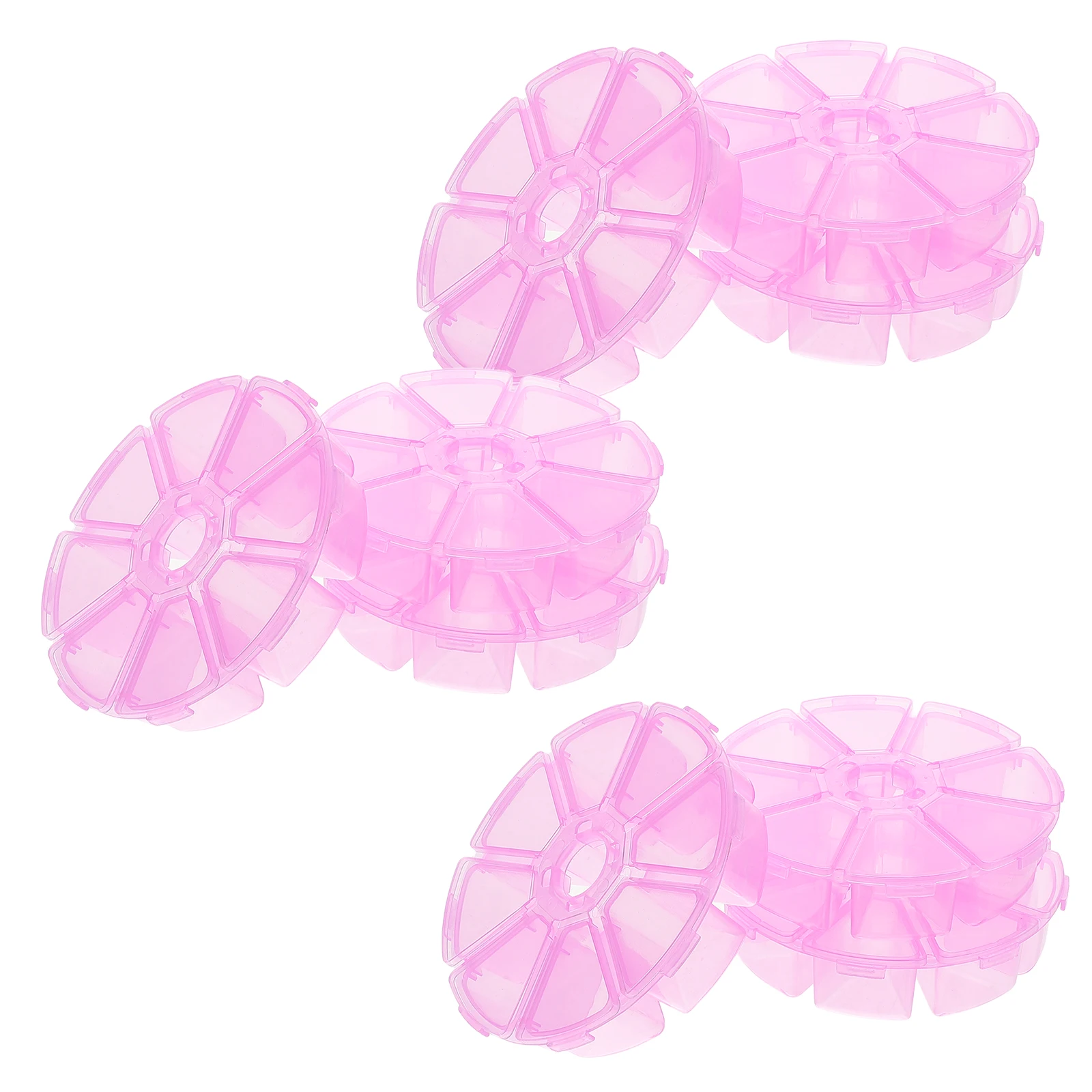 

Multifunctional Jewelry Storage Box with Lid Transparent Round Trinket Organizer for Earrings Beads Accessories Travel Home