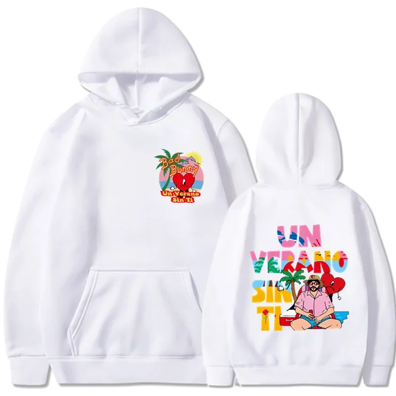 

New Bad Bunny UN VERANO SIN TI Men's Women's Printed Hoodie Street Hip Hop Hoodie Sweatshirt Unisex High Quality Hot Sale Hoodie