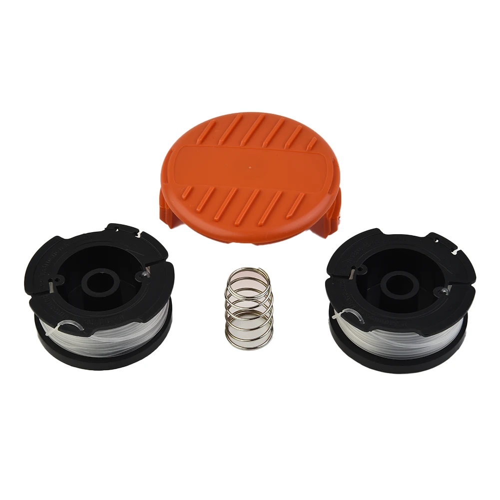 Trimmer Line Replacement Spool and Cover Cap Set for Black and Decker For GLC3630L For GLC3630L20 Compatible Devices