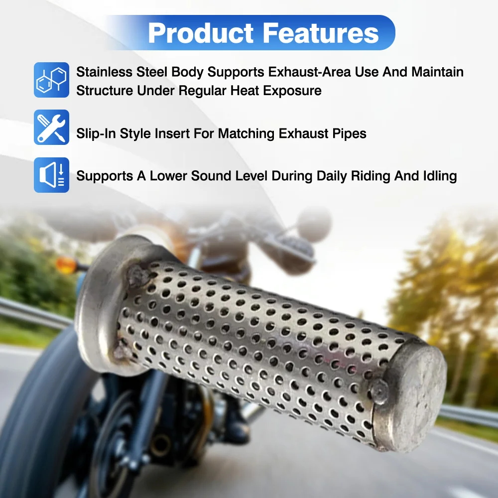 

51 mm Universal Motorcycle Exhaust Muffler DB Killer Removable For Honda Yamaha most motorcycles Stainless Steel