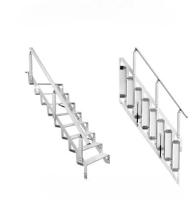 Villa Hydraulic Flip Platform Staircase, Indoor and Outdoor Attic Telescopic Ladder, Folding Wall Staircase