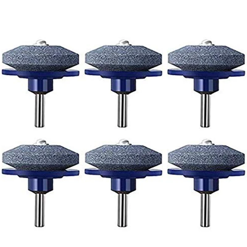 

6Pack Lawn Mower Sharpener Lawnmower Blade Sharpener Grinder Wheel Stone For Power Drill Hand Drill